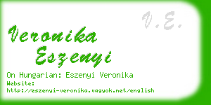 veronika eszenyi business card